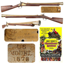 Original U.S. Springfield Trapdoor Model 1873 Converted to Blunderbuss Blank Fire Prop Gun for 1960 "Swiss Family Robinson" Movie