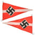 Original German Pre-WWII / WWII HJ Youth Organization Bicycle Pennant with Metal Suspension Rings, 5 1/2" x 9 7/16"