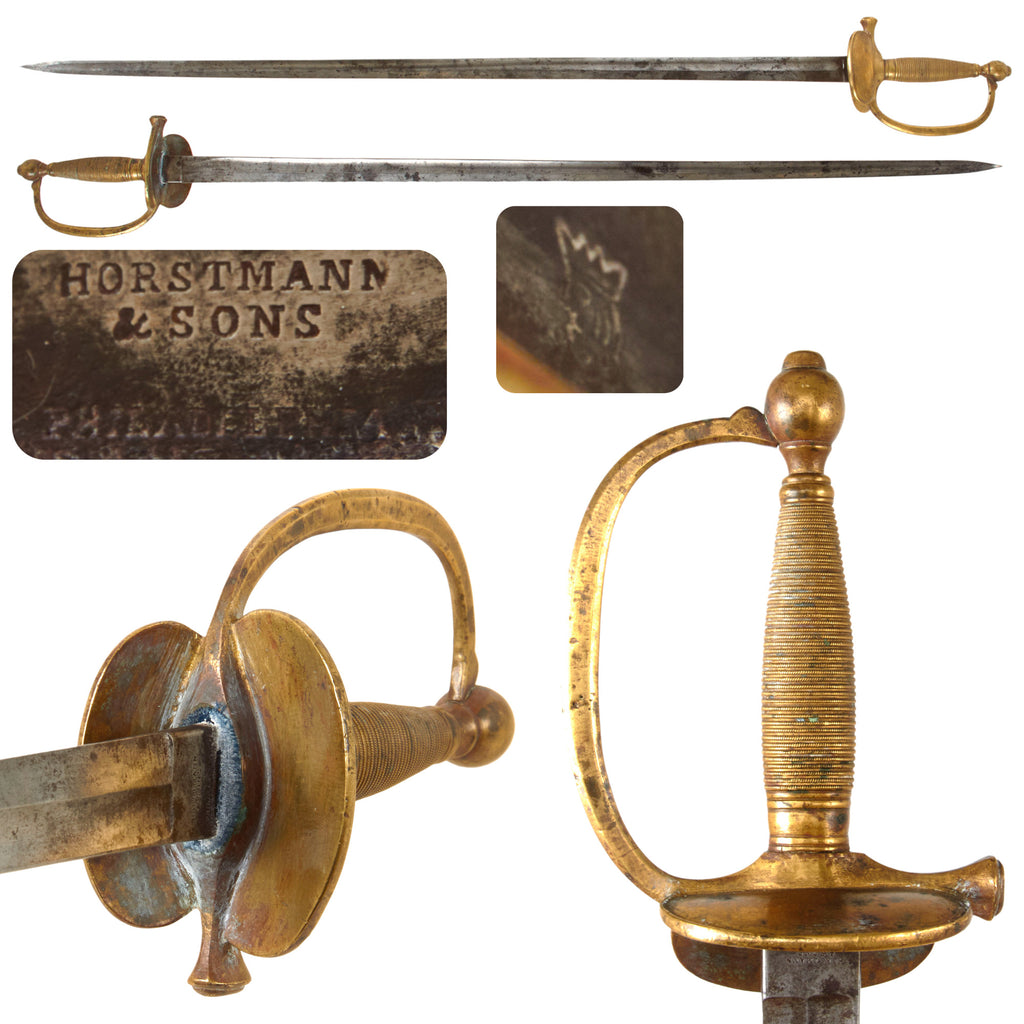 Original U.S. Mexican-American War M1840 NCO Sword by Horstmann with Rare Down-Turned Guard & German WKC-Produced Blade Original Items