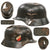 Original German WWII Heavily Impact Damaged Luftwaffe M35 Double Decal Steel Helmet Shell, Stamped Q66
