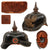 Original Imperial German WWI Prussian Unit Marked M1915 EM/NCO Pickelhaube Spiked Helmet with Period Alterations - 6th Rhenish Infantry Regiment No. 68 - Dated 1916