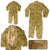 Original U.S. WWII Army M1942 Camouflage Jungle Suit Herring Bone Twill Coveralls with Internal Suspenders - Size 44R