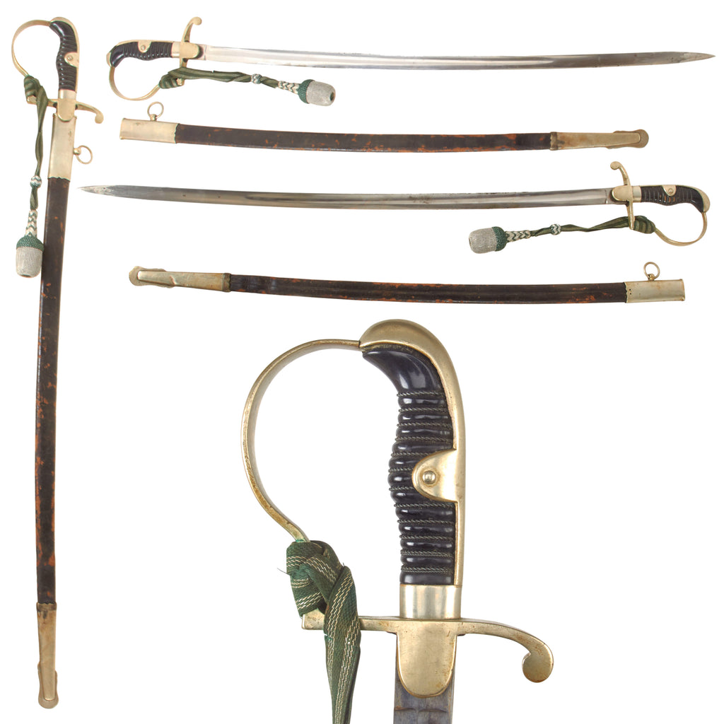 Original German Pre WWII NCO Dove Head Sword by Weyersberg Kirschbaum & Cie with Leather Scabbard and NCO Troddel