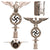 Original German WWII NSDAP First Pattern Plated Brass Flag Pole Finial with RZM M3/40 Marked Socket Original Items