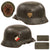 Original German WWII Rare Kriegsmarine Navy Extra Large M35 Double Decal Helmet with 1939 Dated 60cm Liner & Chinstrap - Stamped SE68