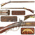 Original U.S. Pennsylvania Over & Under Double Barrel .44 Caliber Swivel Breech Percussion Rifle by W. Filman with Set Trigger and Truitt Bros. Lock, Circa 1850 Original Items
