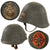Original Danish WWI Model 1923 Steel Army Helmet with Original Liner & Chinstrap Configuration and Front Badge - Excellent