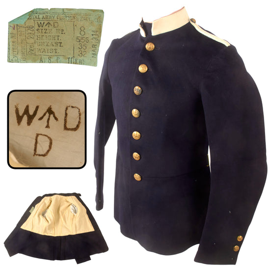 Original British Pre-WWI Army Service Corps Full Dress No. 1 Blue Tunic by Royal Army Clothing Factory - Dated March 1914 Original Items