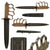 Original U.S. WWI Model 1918 Mark I Trench Knife by L. F. & C. with Matching Steel Scabbard