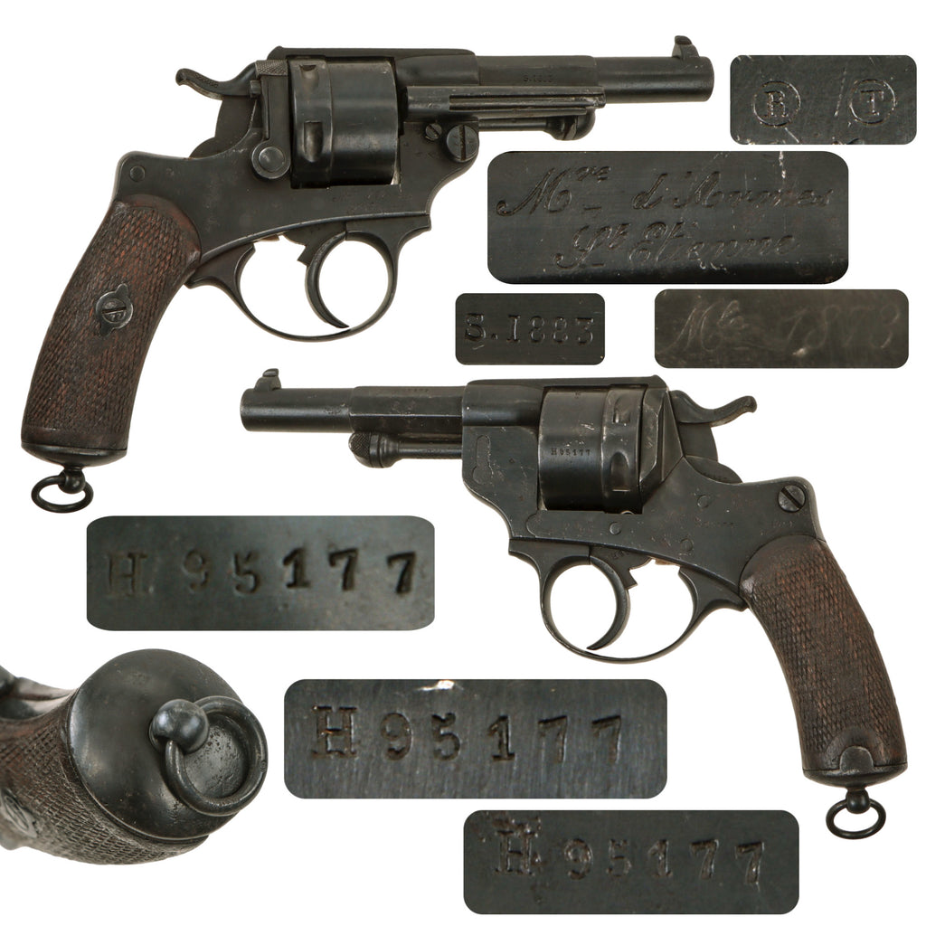 Original French MAS Modèle 1873 Chamelot-Delvigne 11mm Revolver Dated 1883 - Matching Serial H 95177