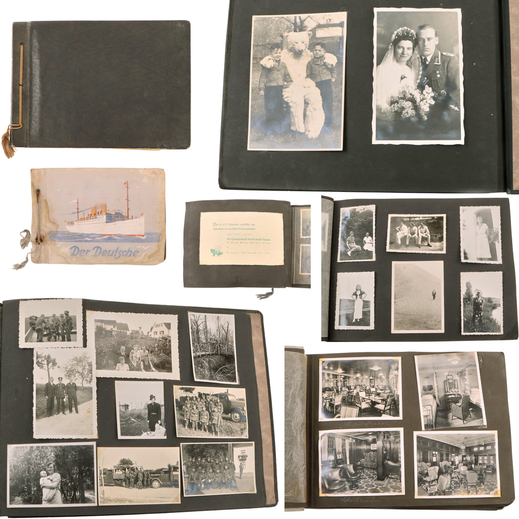 Original German Pre-WWII & WWII Family, Military, and Civilian Life & Italy Travel Photo Album Collection - 339 Photographs