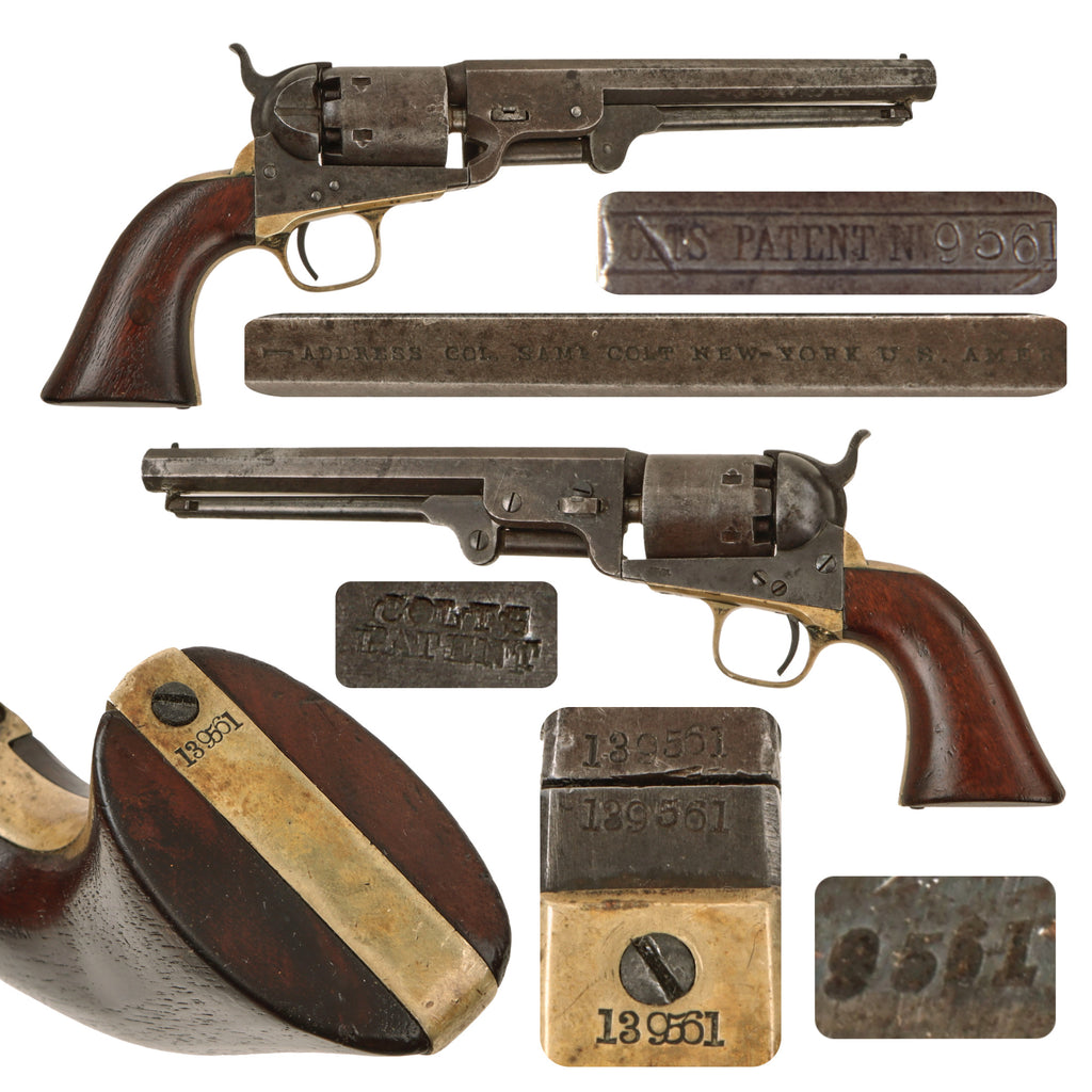 Original U.S. Civil War Colt Model 1851 Navy .36cal Percussion Revolver Made in 1863 with Cylinder Scene - Serial 139561 Original Items