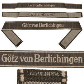 Original German WWII 17th SS Panzergrenadier Division “Götz von Berlichingen” BeVo-Wuppertal EM/NCO Cuff Title - Full Length