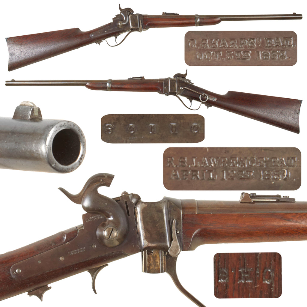 Original U.S. Civil War Excellent Sharps New Model 1863 Vertical Breech Saddle-Ring Carbine - Serial 80110 - Unconverted Original Items