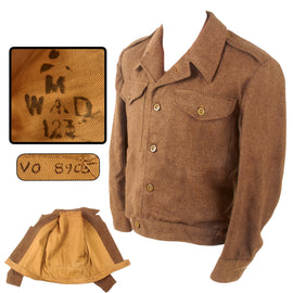 Original U.S. WWII Scarce British-Made 2nd Model ETO Uniform Jacket - WD Broad Arrow Stamped