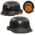 Original German WWII M34 Square Dip NSDAP Double Decal Civic Police Steel Helmet with 57cm Liner & Torn Chinstrap - Ordnungspolizei Original Items