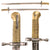 Original Very Rare Belgian M-1848 Thouvenin Percussion Rifle Bayonet with Brass Hilt - Dated 1850 Original Items