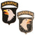 Original U.S. WWII Type 3 101st Airborne Division Red Tongue Patch with Rocker Original Items