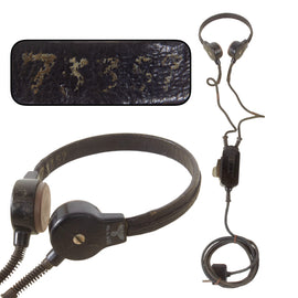 Original German WWII Wehrmacht Kmf.b Panzer Throat Microphone with (Fu)b Chest Switch and Connecting Cord