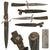 Original Imperial German WWI Hunting Style Stag Handle Trench Fighting Knife with Etched Blade & Scabbard with Securing Strap Belt Loop Original Items