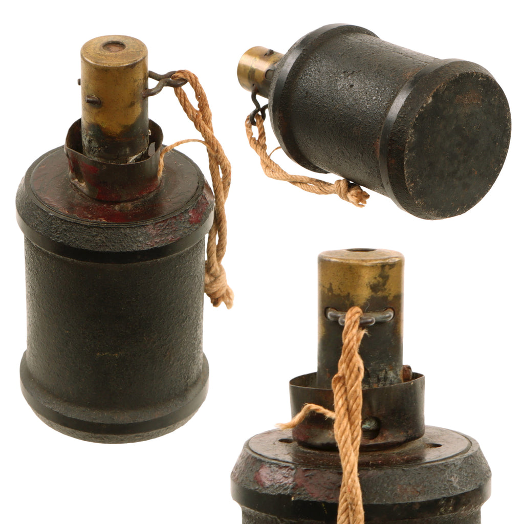Original Japanese WWII Inert Type 99 “Kiska” Hand Grenade with Fuze & Pull String