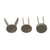 DRAFT Imperial German WWI Helmet Split Pin Set of 3 (2 thick (front), 1 thick (rear)) International Military Antiques