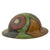 Original U.S. WWI Aviation Camouflage Painted M1917 Doughboy Helmet Shell - Excellent Original Items