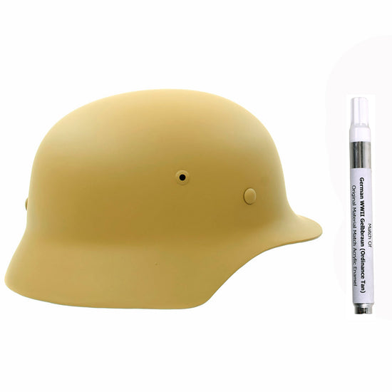 Paint Pen - German WWII Helmet Tan Custom Acrylic Enamel Gelbbraun International Military Antiques