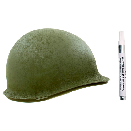 Paint Pen - U.S. WWII M1 Helmet OD Green Acrylic Enamel International Military Antiques