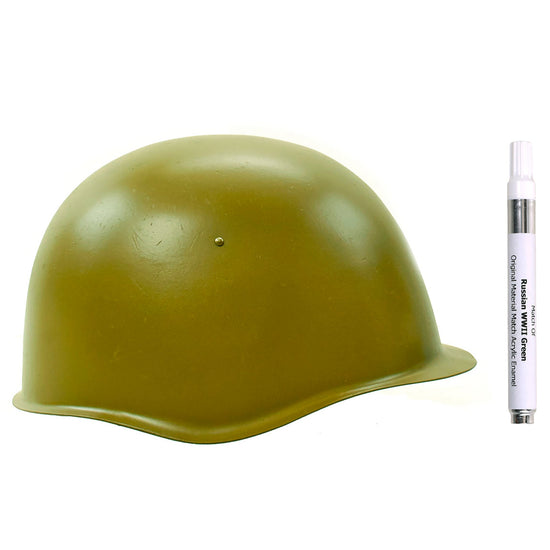 Paint Pen - Russian WWII Green Helmet Acrylic Enamel International Military Antiques