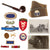 Original U.S. WWII Airborne Garrison Cap, Insignia, & Photograph Grouping with Smoking Pipe - 517th PIR Oval - Unnamed
