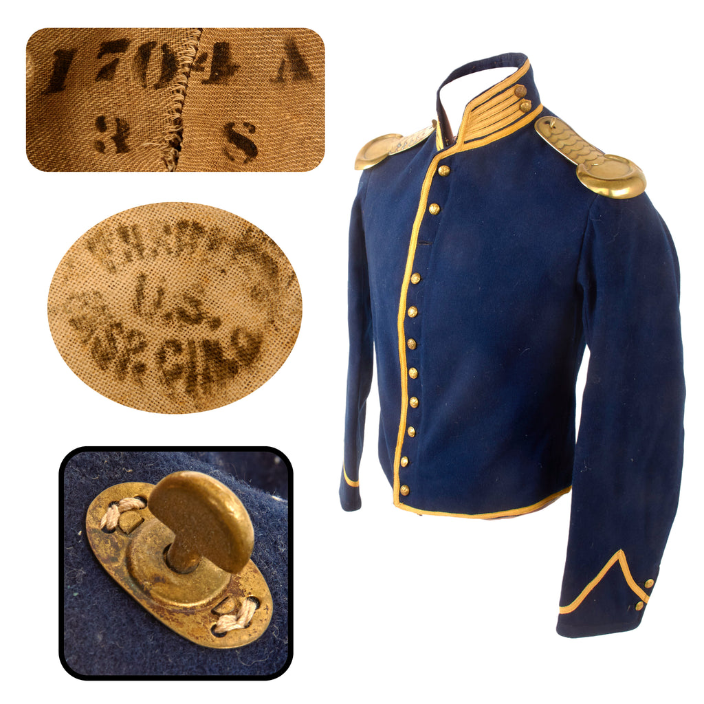 Original U.S. Pre Civil War M1855 Federal Union Army Cavalry Dragoons Enlisted Man Shell Jacket with NCO Shoulder Boards Original Items