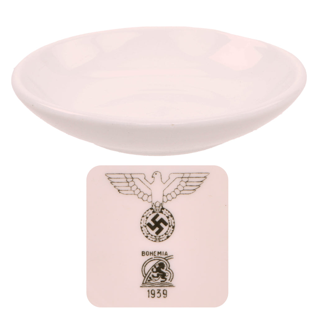 Original German WWII Heer Army Porcelain Bowl Made in Occupied Bohemia, Czechoslovakia - Dated 1939 Original Items