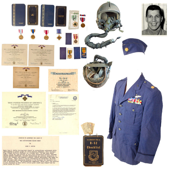 Original U.S. Vietnam War B-52 Pilot’s Uniform & Camouflaged HGU-26/P Flight Helmet Grouping with Medals & Outstanding Ephemera - Captain Glen Peter Goffin Original Items