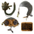 Original U.S. Post-WWII Era Type H-71 A-13 Leather Flying Helmet with Broken MBU-4/P Oxygen Mask Original Items