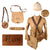 Original U.S. Philippine Insurrection / SAW Infantry Uniform & Field Gear Set - Sergeant’s M1898 Tropical Coat & M1880 Sun Helmet with M1878 Haversack & Canteen and Krag 100-Round Double Ammunition Belt Original Items