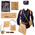 Original U.S. Spanish-American War Infantry Uniform & Field Gear Set - M1883 Sack Coat & M1895 Forage Cap with .45-70 Ammunition Belt & M1878 Canteen - M1878 Blanket Bag & Haversack Original Items