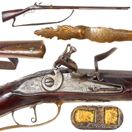 Original German 18 Bore Flintlock Fowling Piece by Johann Schifter of Neustadt with Spanish Barrel - Circa 1720 Original Items