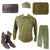 Original U.S. 1950s Era Marine Corps Uniform Set with USMC P-1951 Combat Boots, P-58 HBT Utility Shirt, Trousers, & Cap