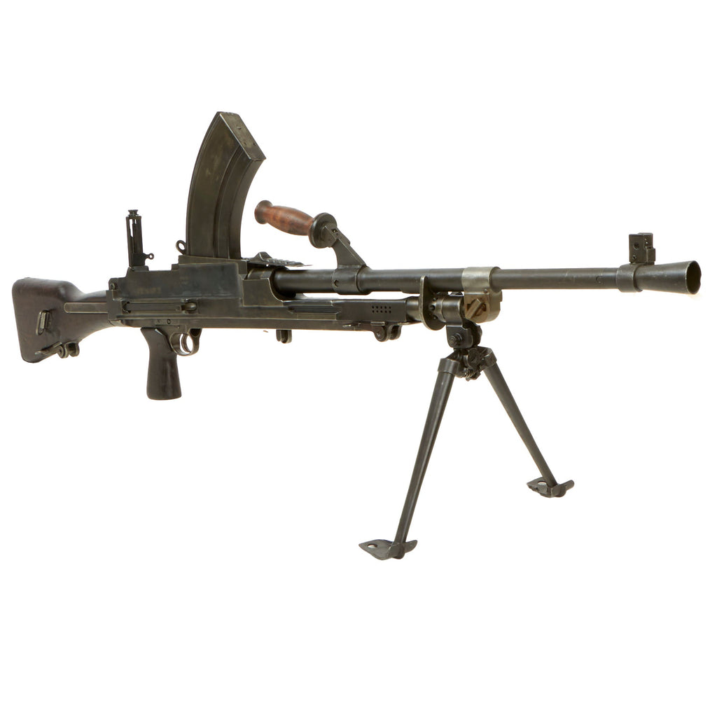 Original British WWII 1944 Dated Bren MkII Display Light Machine Gun by INGLIS Serial 14T202 with LIve Barrel & Magazine Original Items