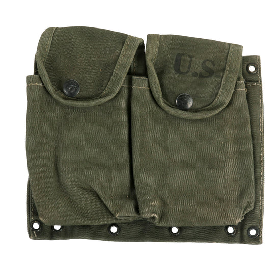 Original U.S. Manufactured ARVN Army of the Republic of Vietnam M14 Double Magazine Pouch With Belt Loops - Version Without Pistol Belt Wire Hangers Original Items