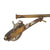 Original 19th Century Unidentified Custom Swivel Breech Pneumatic Air Rifle with Brass Butt Stock Air Reservoir Original Items