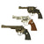 Original Hollywood Film Steel Prop .357 Magnum Cap Plug Firing Revolvers from Model Gun Co Japan - 3 Items Original Items