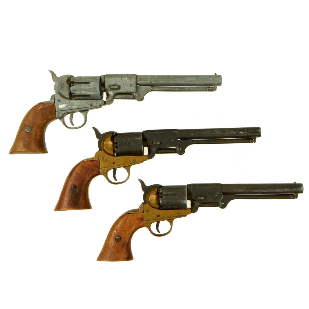 Original Film Prop Colt 1851 Revolver Lot From Ellis Props As Used In Various Civil War Movies Such as Gettysburg - (3) Non-Firing Replicas Original Items