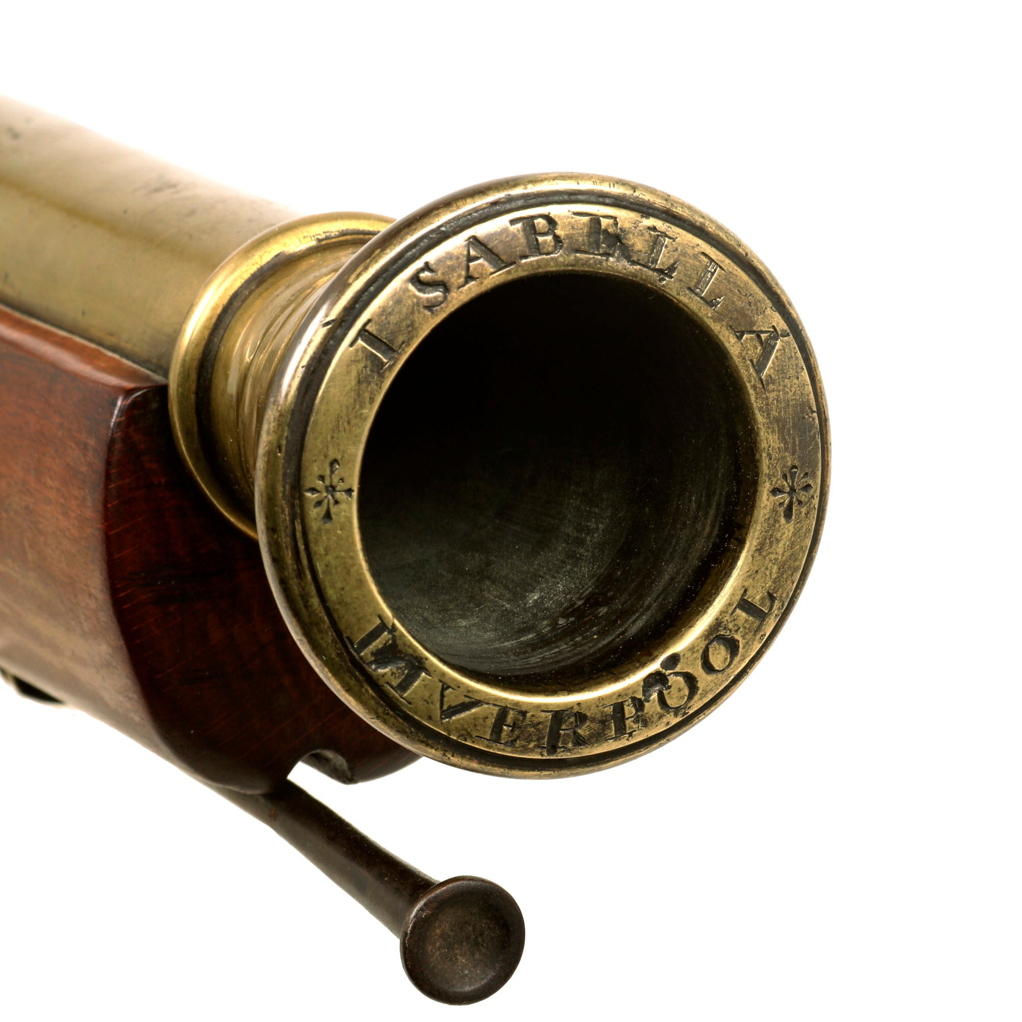 Original Magnificent British Brass Barrel Flintlock Naval Blunderbuss ...