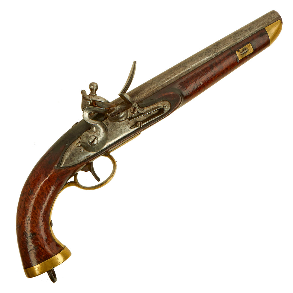 Original Dutch Napoleonic Flintlock Naval Pistol marked to Ship Willem de Eerste, Vlissingen - circa 1790 Original Items