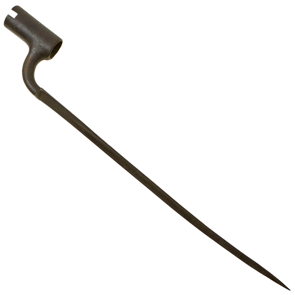 Original British Pattern 1768 Brown Bess Bayonet Marked Hadley with Cypher - Modified Original Items