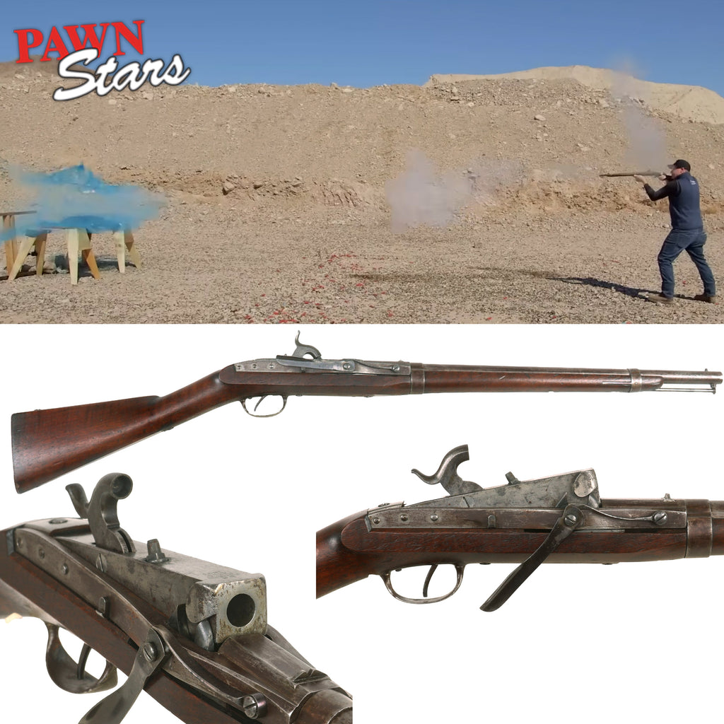 Original Rare U.S. Hall-North Model 1843 Breech Loading Percussion Carbine Dated 1843 with Figured Stock - As Seen on History Channel Pawn Stars Original Items