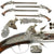 Original French Louis XIV Flintlock Turnover Over-Under Pistols by Mayer of Lyon Original Items