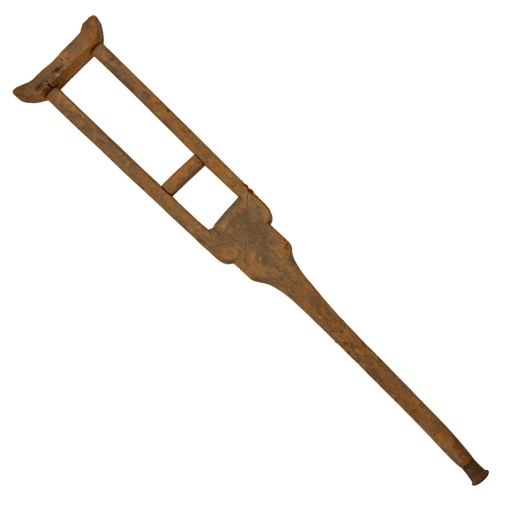 Original U.S. Civil War Wooden Medical Crutch of Crude Period Construction - 48” Long Original Items